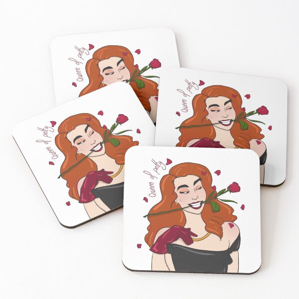 Item preview, Queen of Petty Illustration - Glamorous Redhead with Rose designed and sold by avellis illustrations.