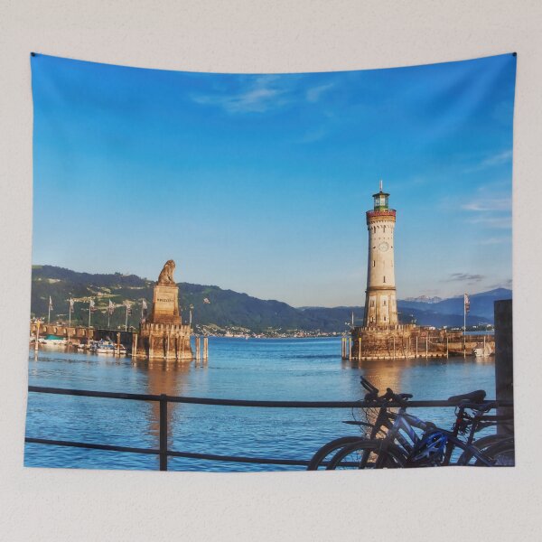 Item preview, Two bikes at Lake Constance, Lindau Harbor designed and sold by Travelways.