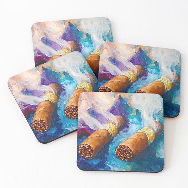 Item preview, Cigars of Luxury - Swirling Smoke and Rich Colors Evoke Indulgence and Elegance designed and sold by OlfactoART Studio.
