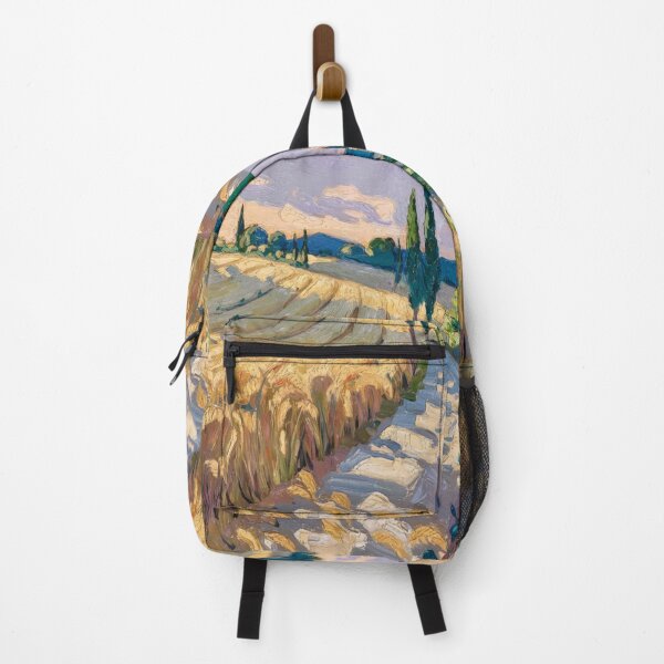 Item preview, Sunlit Provence Path – French Impressionist Wheat Field Painting designed and sold by CARRAANN.