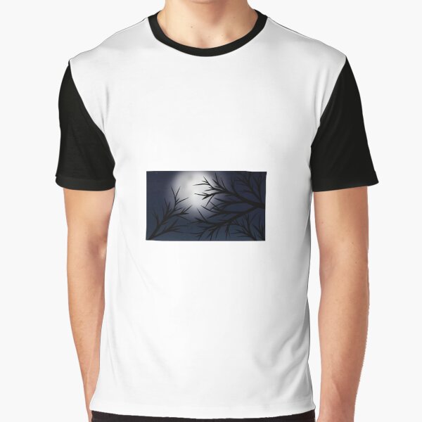 Vista previa del artículo con la obra «Cielo nocturno iluminado por la luna», diseñado y vendido por Trixicwish-.