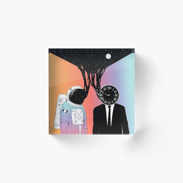 A Portrait of Space and Time (A Study of Existence) Acrylic Block