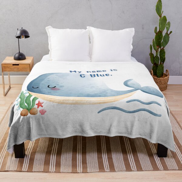 Vista previa del artículo con la obra «Adorable ballena azul llamada C Blue», diseñado y vendido por CBlueShop.
