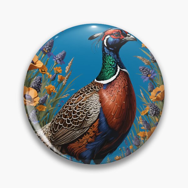 Item preview, Pheasant Bird Amongst Meadow Wildflowers designed and sold by taiche.