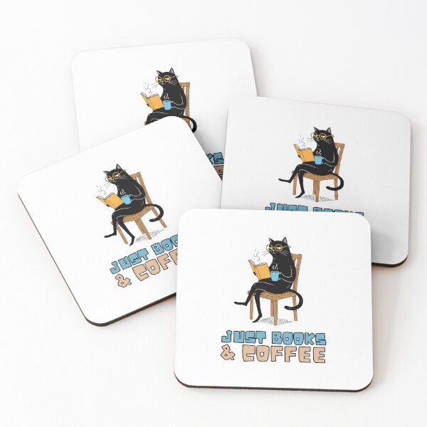 Item preview, Bookish Black Cat – Just Books & Coffee designed and sold by Meow Cat.