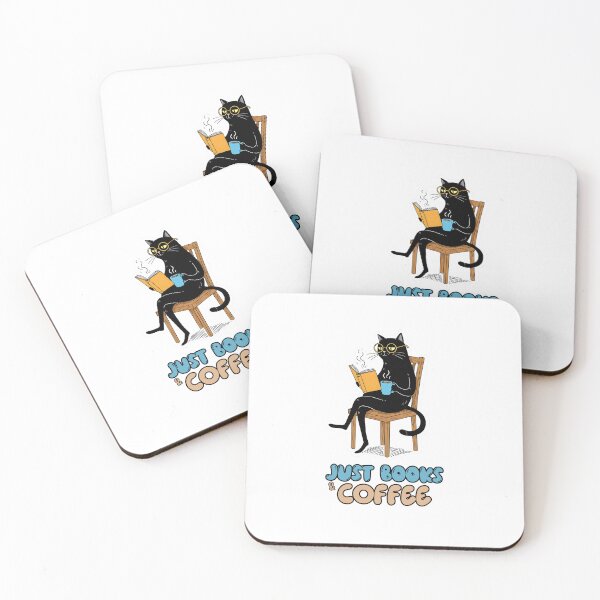 Item preview, Black Cat & Coffee – The Perfect Reading Companion designed and sold by Meow Cat.