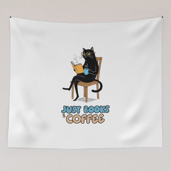 Item preview, Black Cat & Coffee – The Perfect Reading Companion designed and sold by Meow Cat.