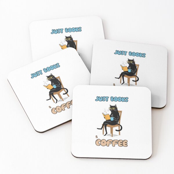 Item preview, Bookish Cat & Coffee – The Ultimate Reading Mood designed and sold by Meow Cat.