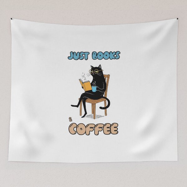 Item preview, Bookish Cat & Coffee – The Ultimate Reading Mood designed and sold by Meow Cat.