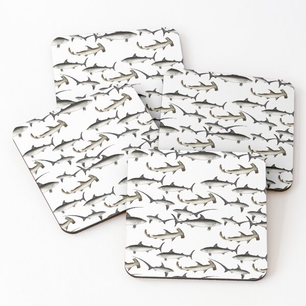 Item preview, Coastal Design Featuring Great White and Hammerhead Sharks designed and sold by GnosisCollage.