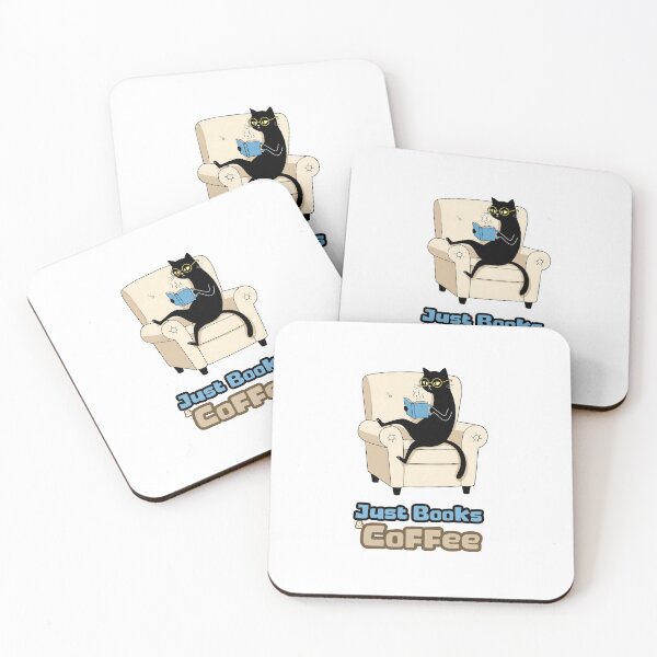 Item preview, Purrfectly Bookish – Black Cat & Coffee Lover designed and sold by Meow Cat.