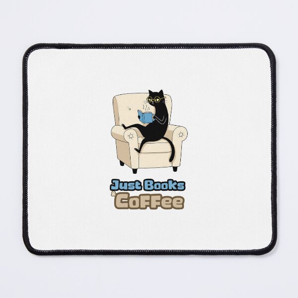 Item preview, Purrfectly Bookish – Black Cat & Coffee Lover designed and sold by Meow Cat.