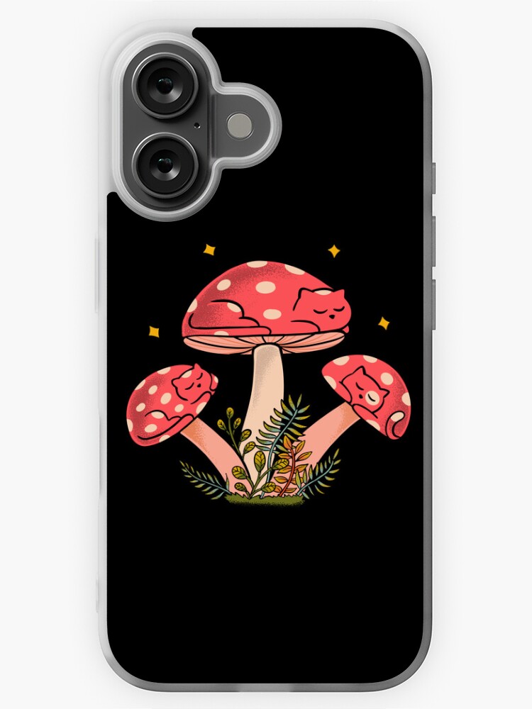 Thumbnail 1 of 5, iPhone Case, Cats Mushrooms designed and sold by coffeeman.