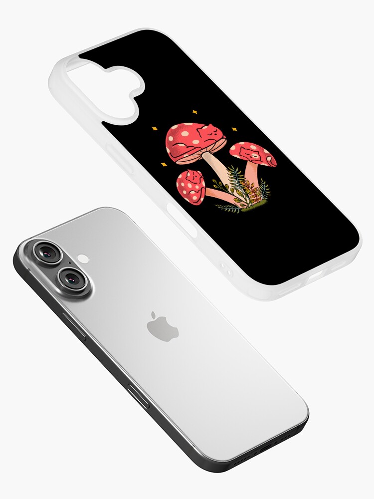 Thumbnail 2 of 5, iPhone Case, Cats Mushrooms designed and sold by coffeeman.