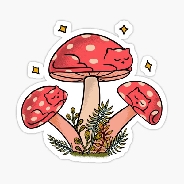 Aperçu de l'œuvre Chats Champignons créée et vendue par coffeeman.