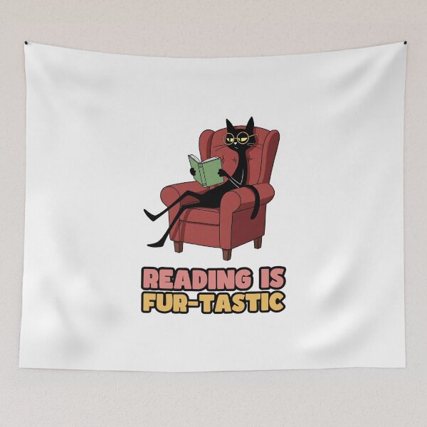 Item preview, Bookish Black Cat – Reading is Fur-tastic designed and sold by Meow Cat.