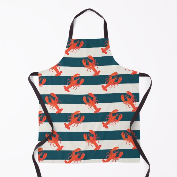 Item preview, Red lobster and nautical stripes designed and sold by Home Cyn Home.