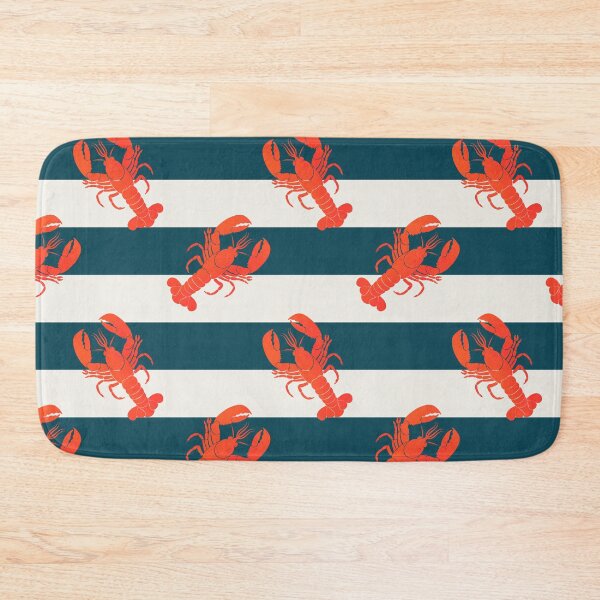 Item preview, Red lobster and nautical stripes designed and sold by Home Cyn Home.