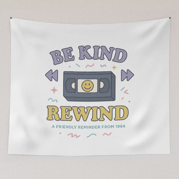 Item preview, Be Kind Rewind Retro VHS T-Shirt – 90s Aesthetic Nostalgia Tee designed and sold by DatShirtCo420.