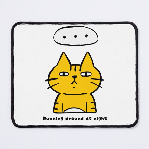 Item preview, Cat running around at night designed and sold by AsianWalking.