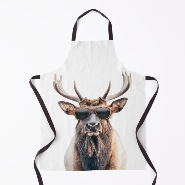 Item preview, Funny cool Rocky Mountain Elk wearing sunglasses designed and sold by LazyOwlStore.