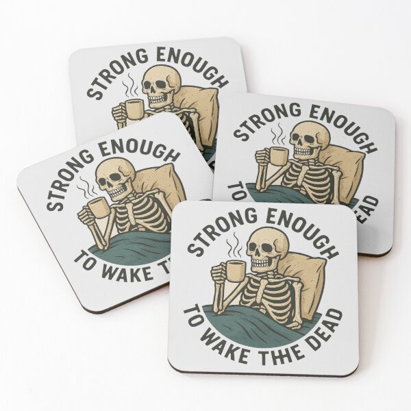 Item preview,  Skeleton Drinking coffee designed and sold by Kimmy and Zamiah Art.