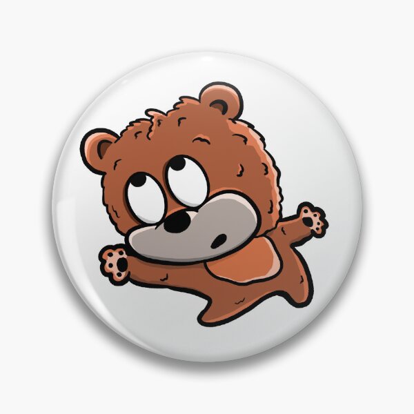 Item preview, Disdainful bear lying flat and giving up cartoon illustration designed and sold by CuteLemon00.