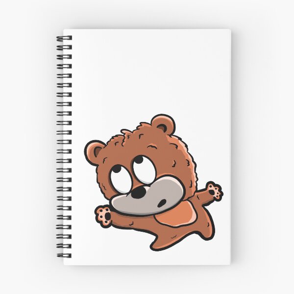 Item preview, Disdainful bear lying flat and giving up cartoon illustration designed and sold by CuteLemon00.