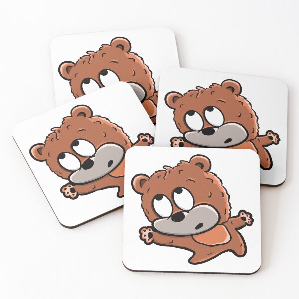 Item preview, Disdainful bear lying flat and giving up cartoon illustration designed and sold by CuteLemon00.