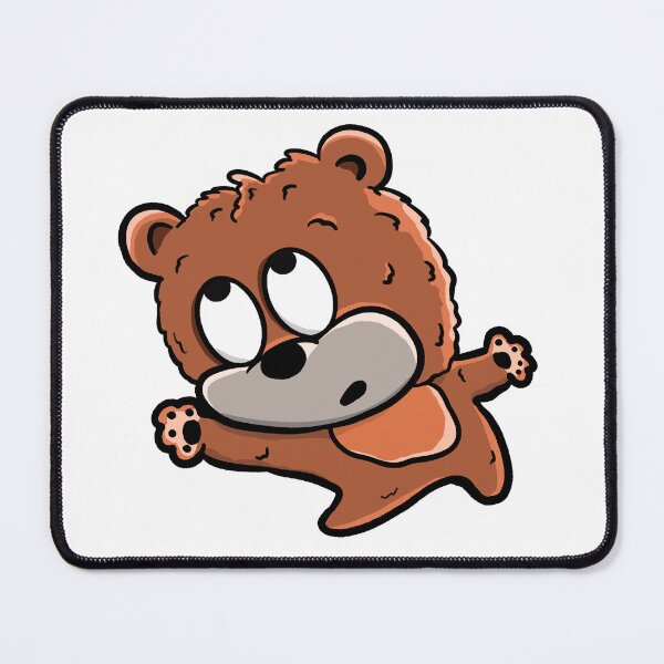 Item preview, Disdainful bear lying flat and giving up cartoon illustration designed and sold by CuteLemon00.
