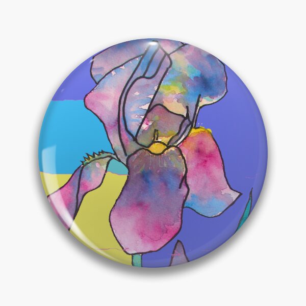 Item preview, Purple Rainbow Iris Watercolor Painting Abstract Art designed and sold by Sarah  Rajkotwala.