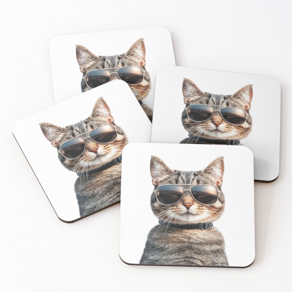 Item preview, Funny cool Tabby Cat wearing sunglasses designed and sold by LazyOwlStore.