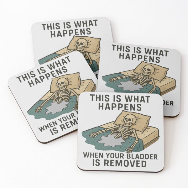 Item preview, "Bladderless Bedtime: A Skeleton’s Wet Truth" designed and sold by Kimmy and Zamiah Art.