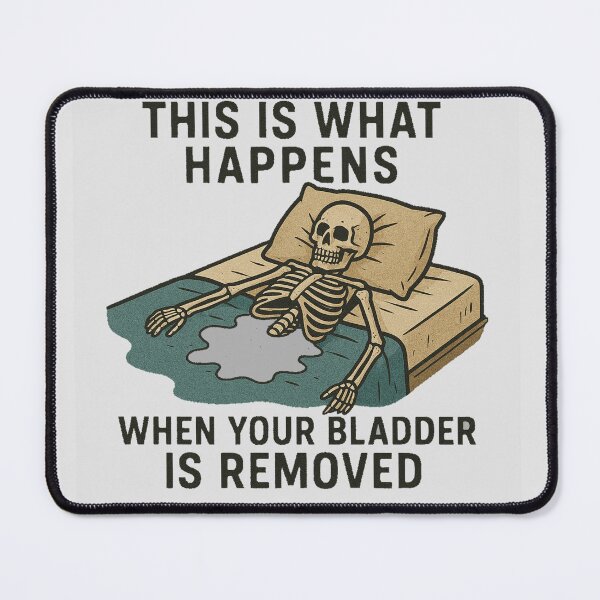 Item preview, "Bladderless Bedtime: A Skeleton’s Wet Truth" designed and sold by Kimmy and Zamiah Art.