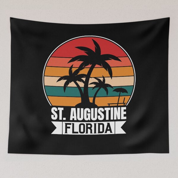 Item preview, St. Augustine Florida Sunset Palm Trees Beach Vintage T-shirt designed and sold by KGN  CREATIVITY.