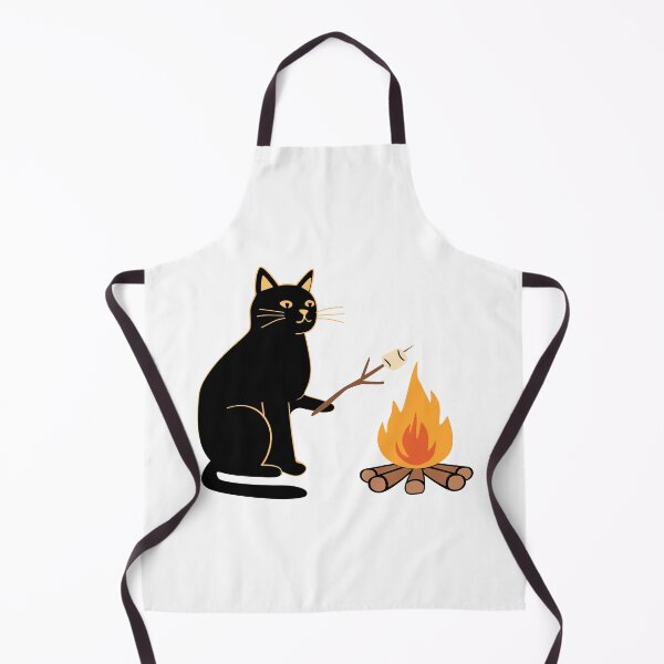 Item preview, Cozy Campfire Black Cat Roasting Marshmallow designed and sold by littleflabby.