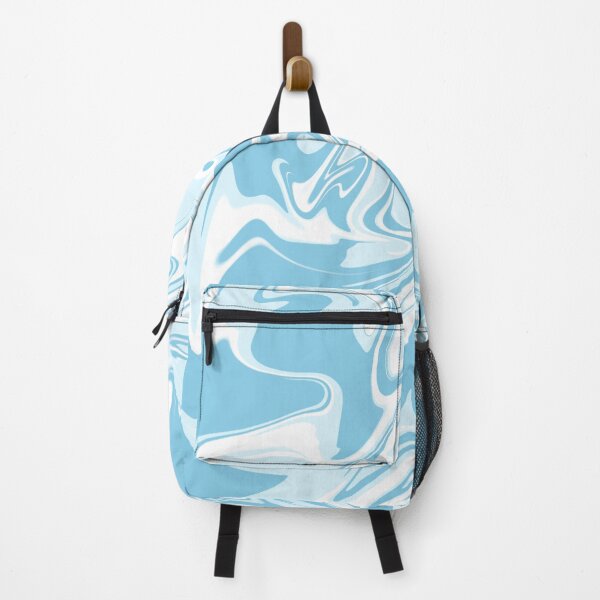 Item preview, Marbled Abstract Swirls in Teal Blue, White, and Light Blue designed and sold by JulzPink.