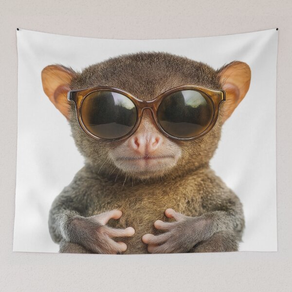 Item preview, Funny cool Tarsier wearing sunglasses designed and sold by LazyOwlStore.