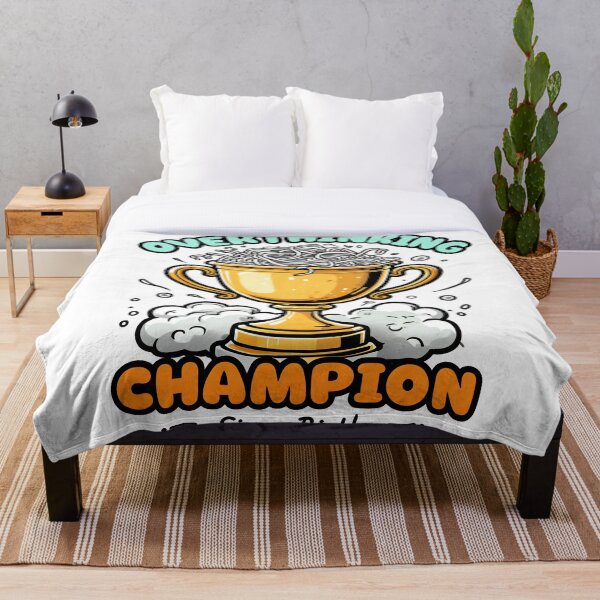 Item preview, Overthinking Champion Trophy – Funny Mental Health Humor Design designed and sold by InsightA.