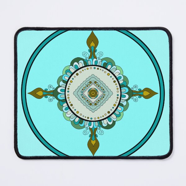 Item preview, Mandala Awakening in Aqua designed and sold by danitacreate.