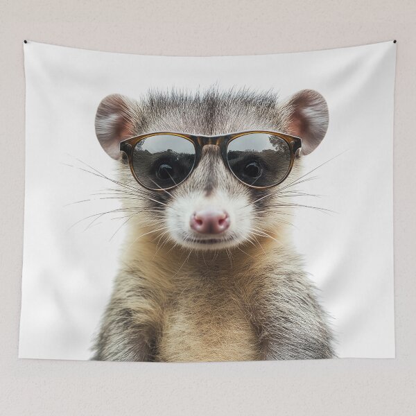 Item preview, Funny cool Virginia opossum wearing sunglasses designed and sold by LazyOwlStore.