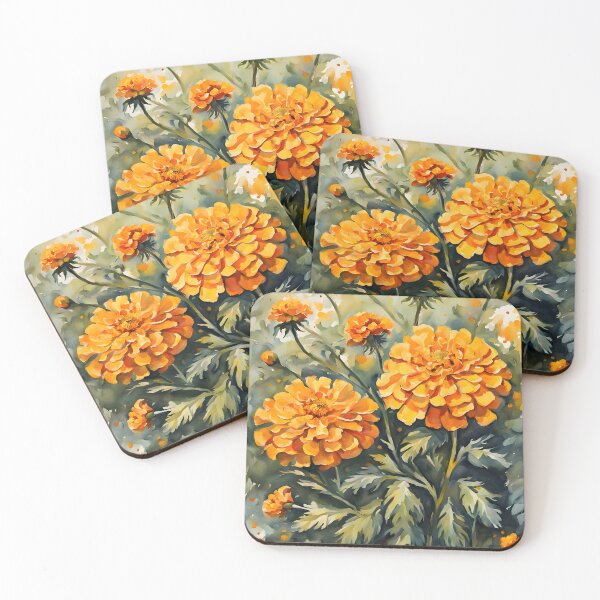 Item preview, Marigold Flower Art Lover Gift designed and sold by Wiss2Arts.