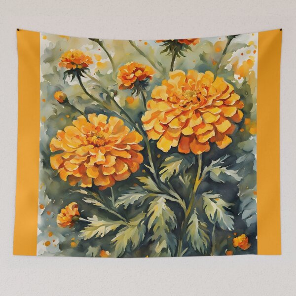 Item preview, Marigold Flower Art Lover Gift designed and sold by Wiss2Arts.