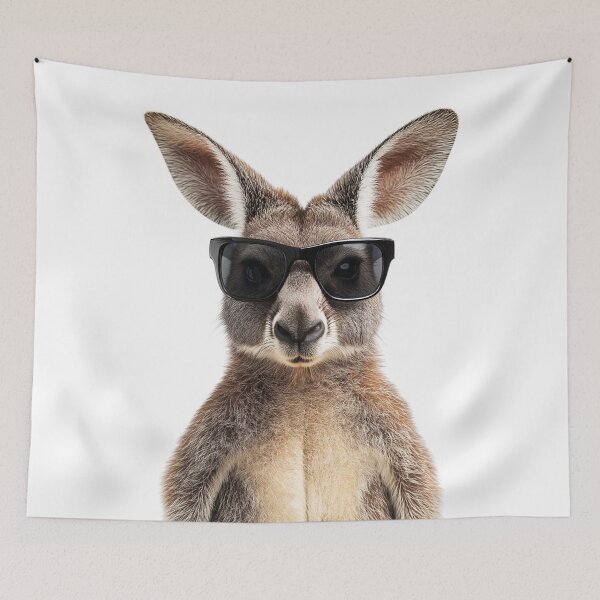 Item preview, Funny cool Wallaby wearing sunglasses designed and sold by LazyOwlStore.