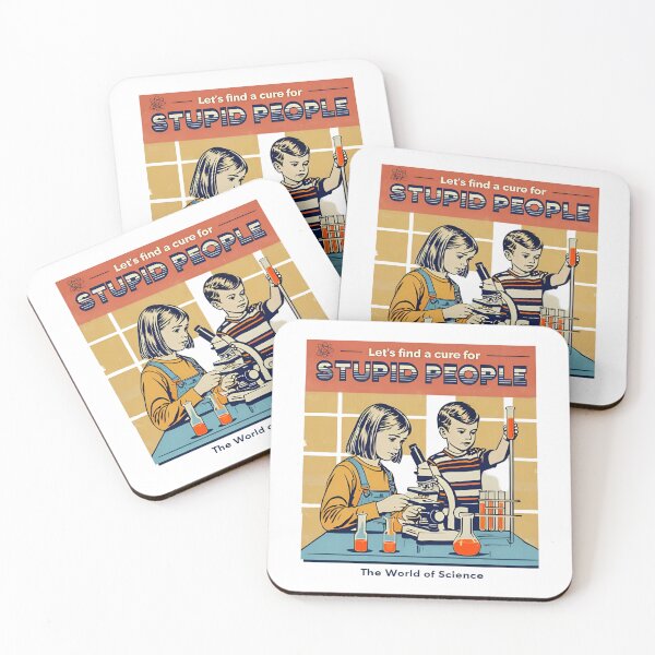 Item preview, Funny Retro Science Lab – Let’s Find a Cure for Stupid People designed and sold by InsightA.