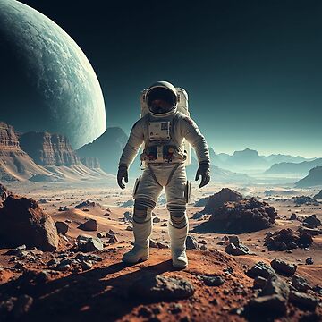 Artwork thumbnail, Astronaut exploring a Planet by LenCarol