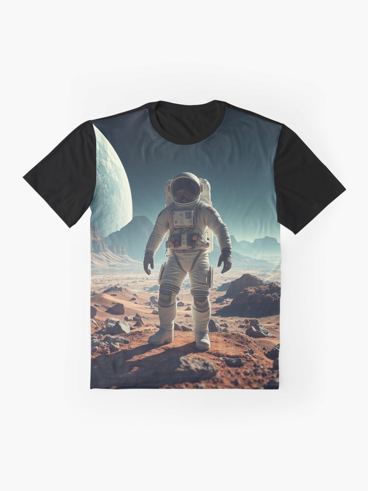 Thumbnail 4 of 5, Graphic T-Shirt, Astronaut exploring a Planet designed and sold by LenCarol.