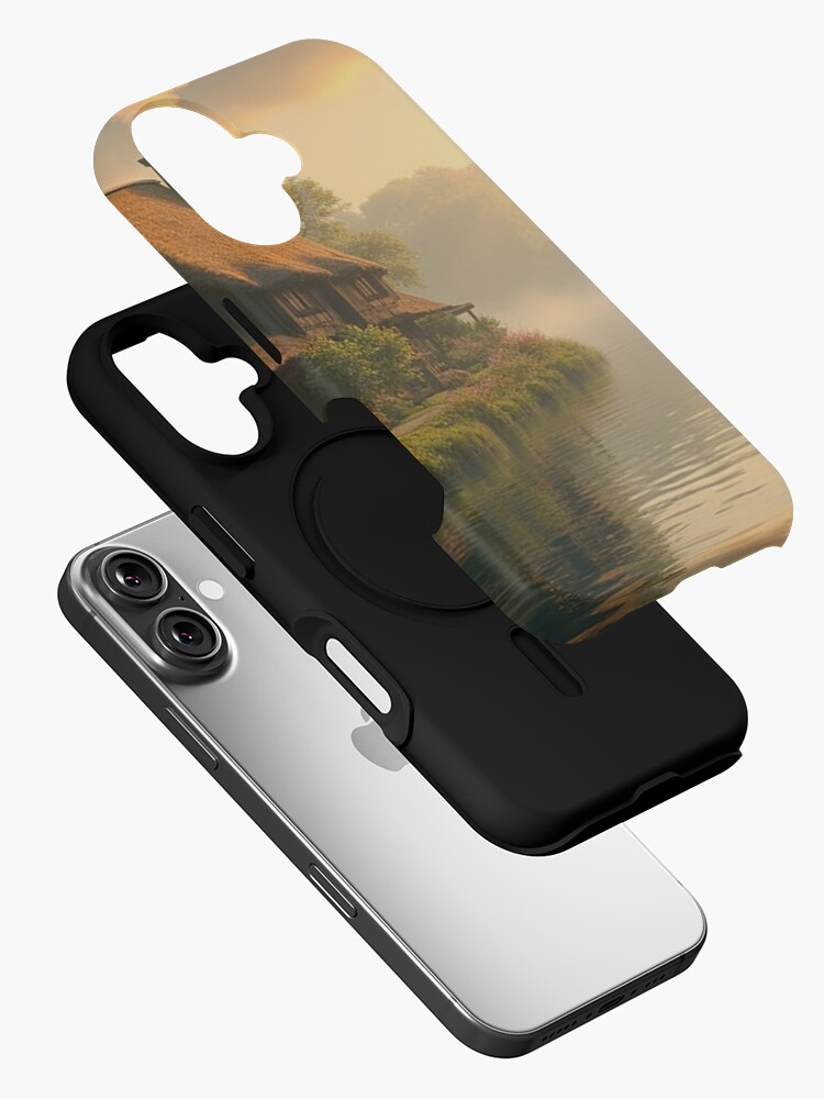 Thumbnail 2 of 4, iPhone Case, Cottage beside a Lake designed and sold by LenCarol.
