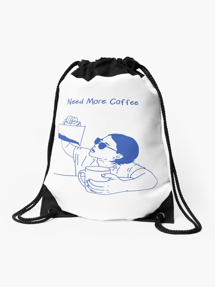 Thumbnail 1 of 3, Drawstring Bag, Need More Coffee designed and sold by ethnicdrawing.
