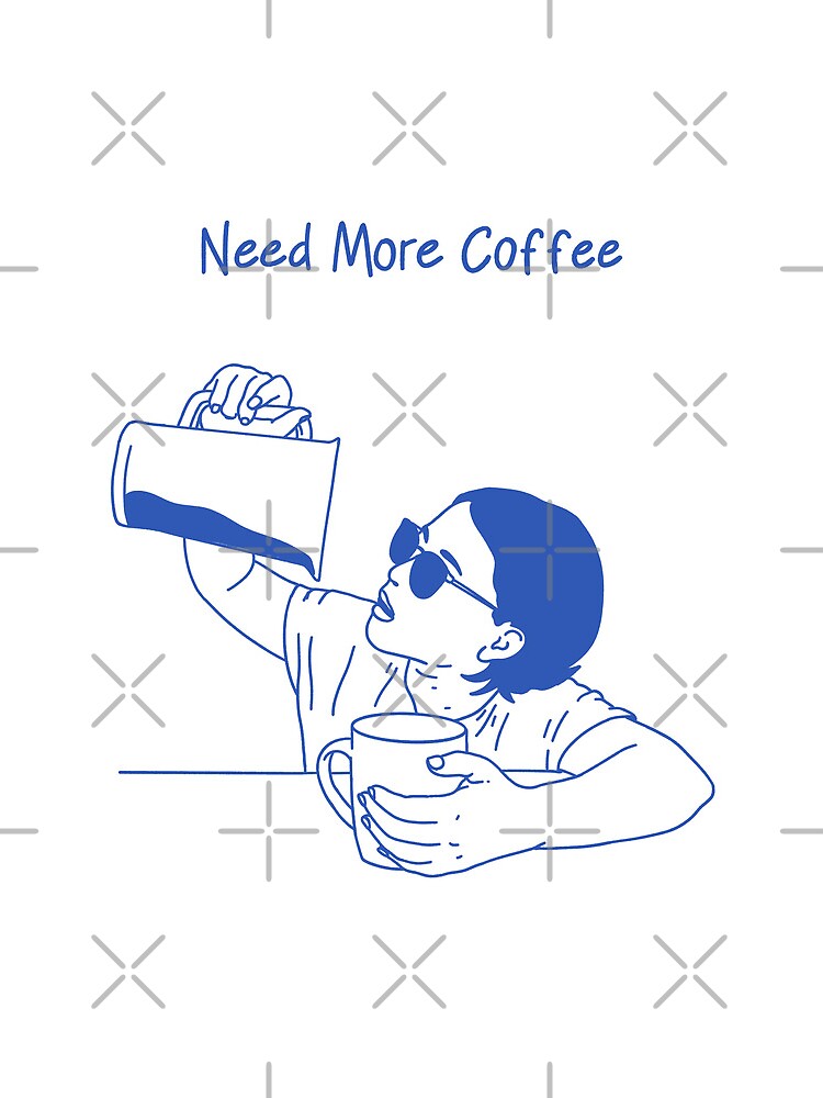 Thumbnail 3 of 3, Drawstring Bag, Need More Coffee designed and sold by ethnicdrawing.